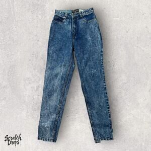 No Exit Women's High-Waisted Vintage Blue Jeans Size 5/6 24x27 Distressed Denim